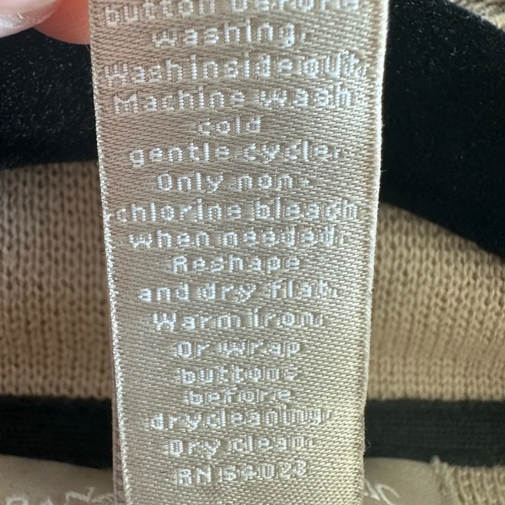 Banana Republic Blazer jacket cotton two tone Navy - Tan Size L Spandex . NWOT - Picture 6 of 9